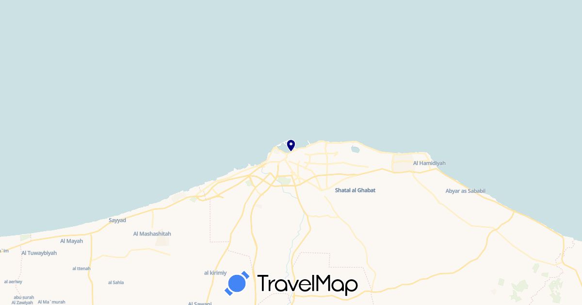 TravelMap itinerary: driving in Libya (Africa)